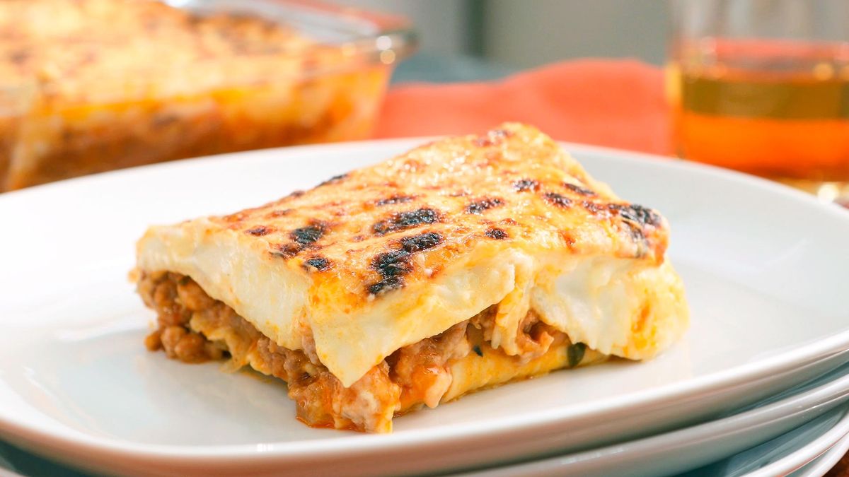 Lasaña de carne a la boloñesa