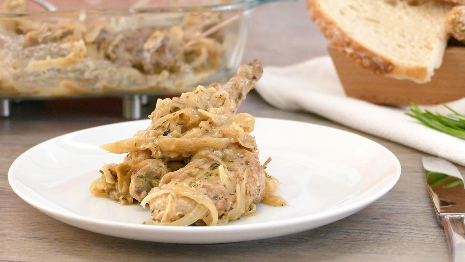 Receta de carne de conejo a la mostaza