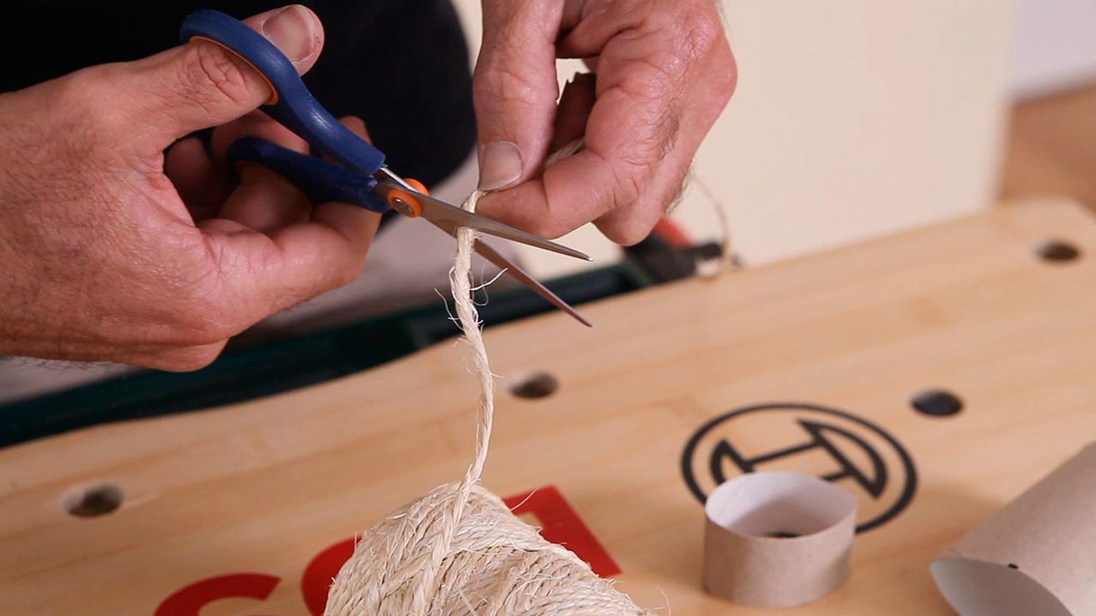 Hacer servilleteros de cuerda paso 3 Hacer servilleteros de cuerda paso 3