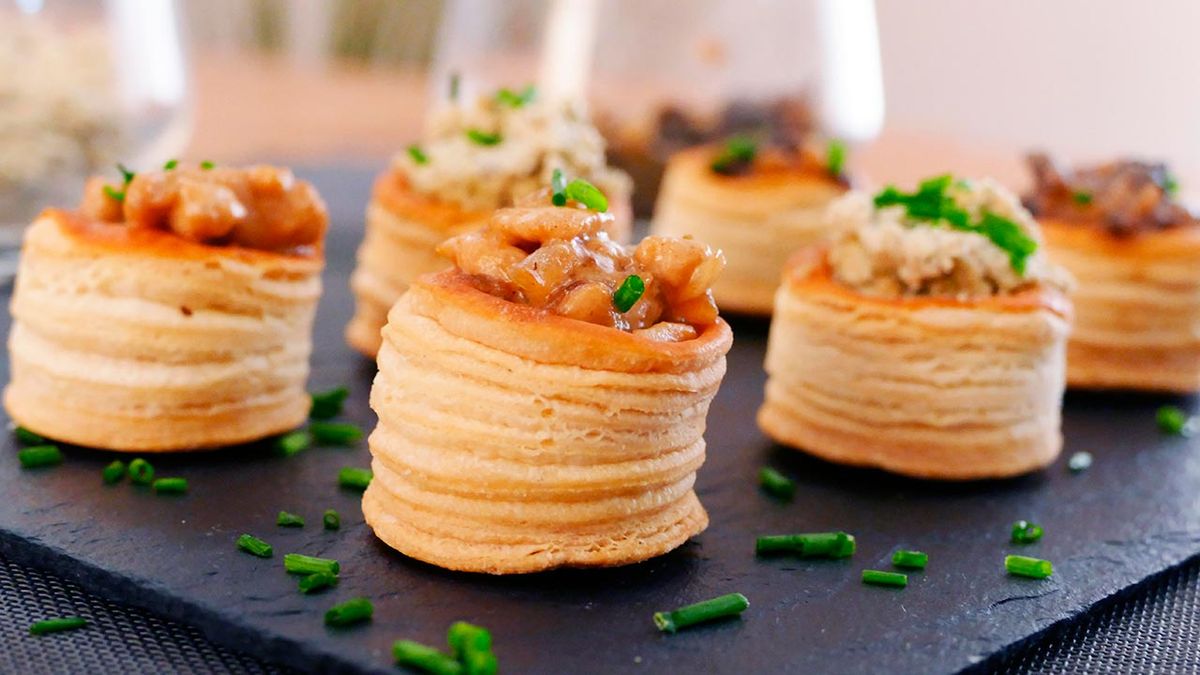 Volovanes rellenos de pollo, champiñones y paté vegetal   paso 5