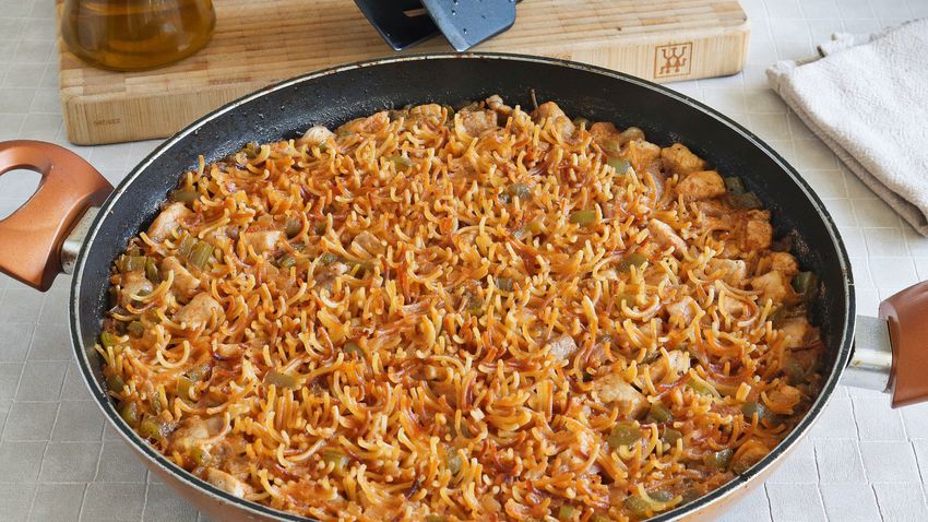 Receta de fideuá de carne