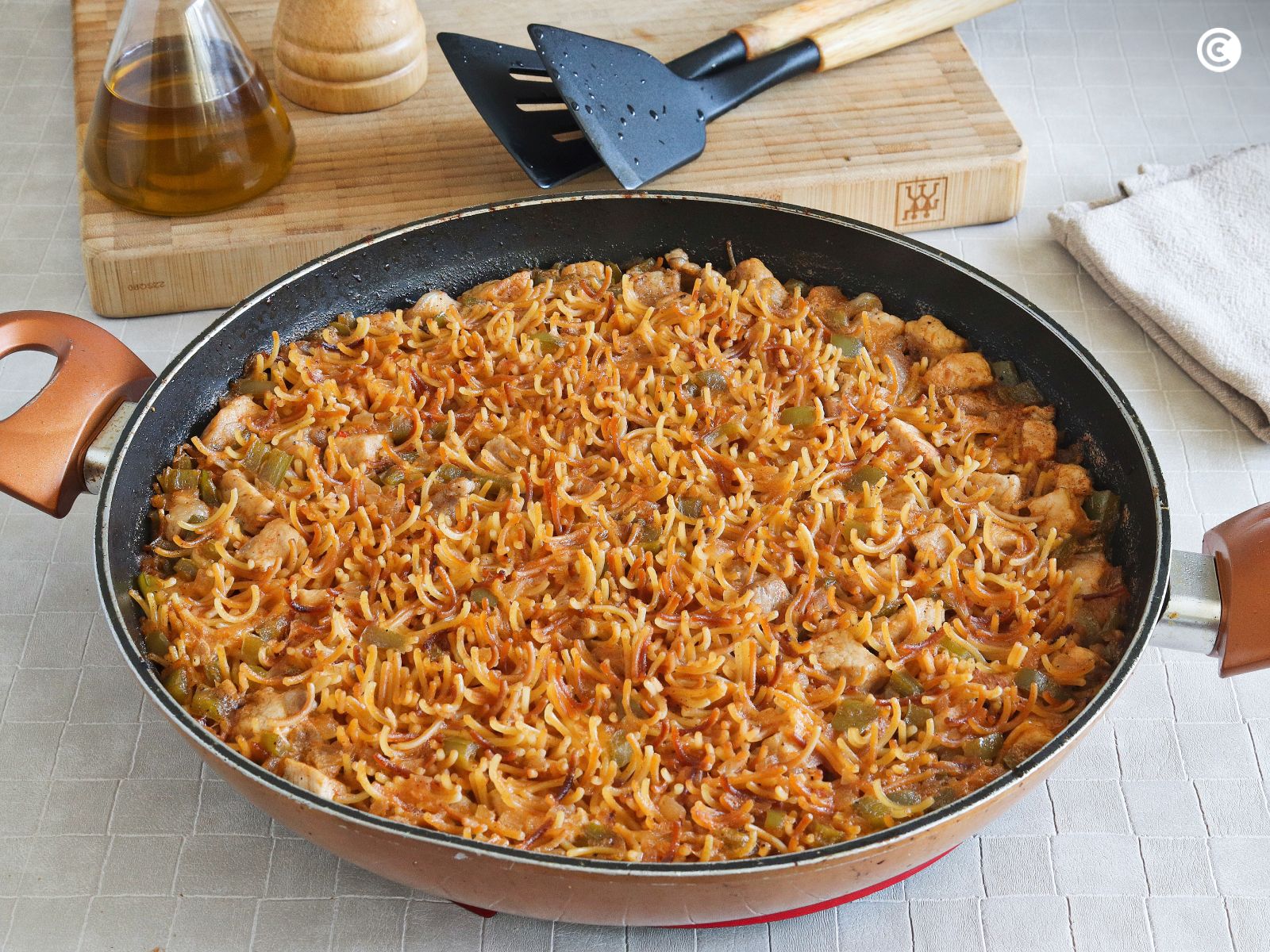 Receta de fideuá de carne