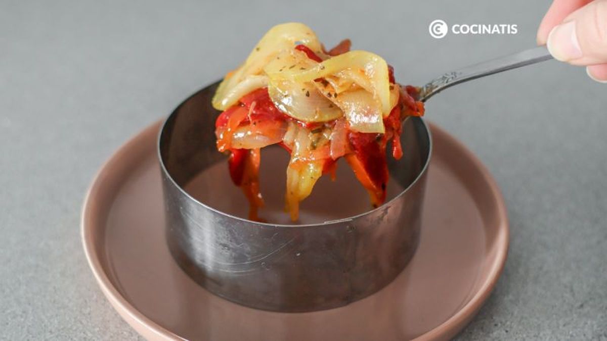 Molde para hacer timbal de verduras