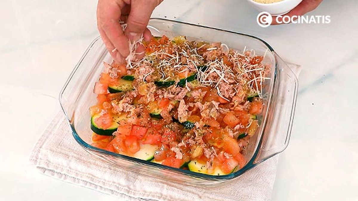 Receta de pastel de calabacÃ­n y atÃºn  paso 3