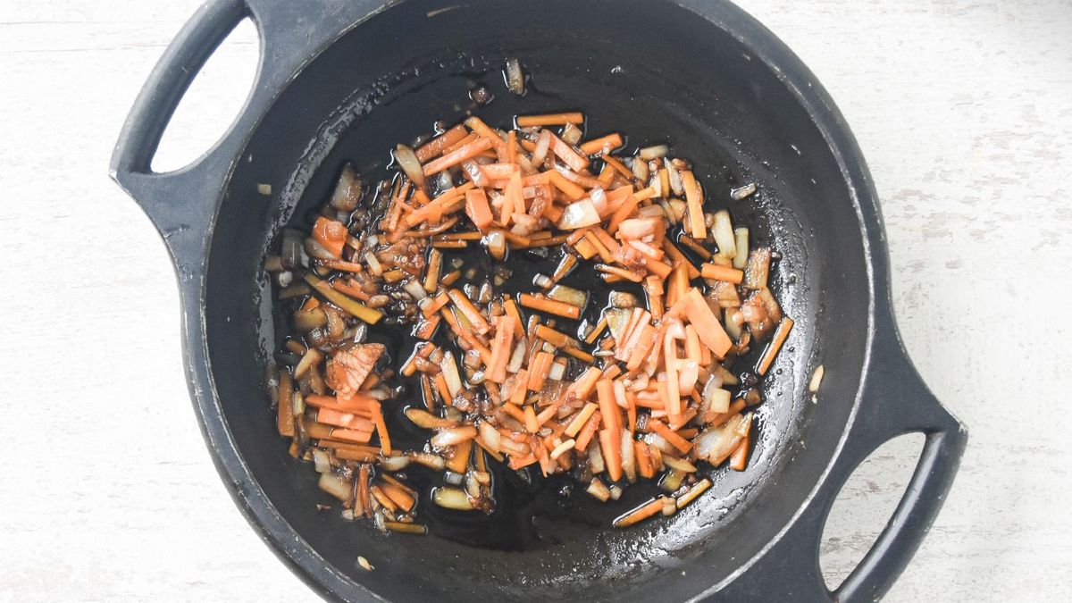 Verduras con salsa para pad thai