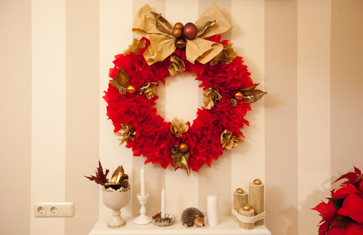 Coronas navideñas originales  papeles