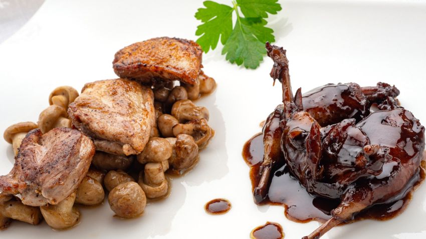 Codornices con setas de primavera, receta de Joseba Arguiñano