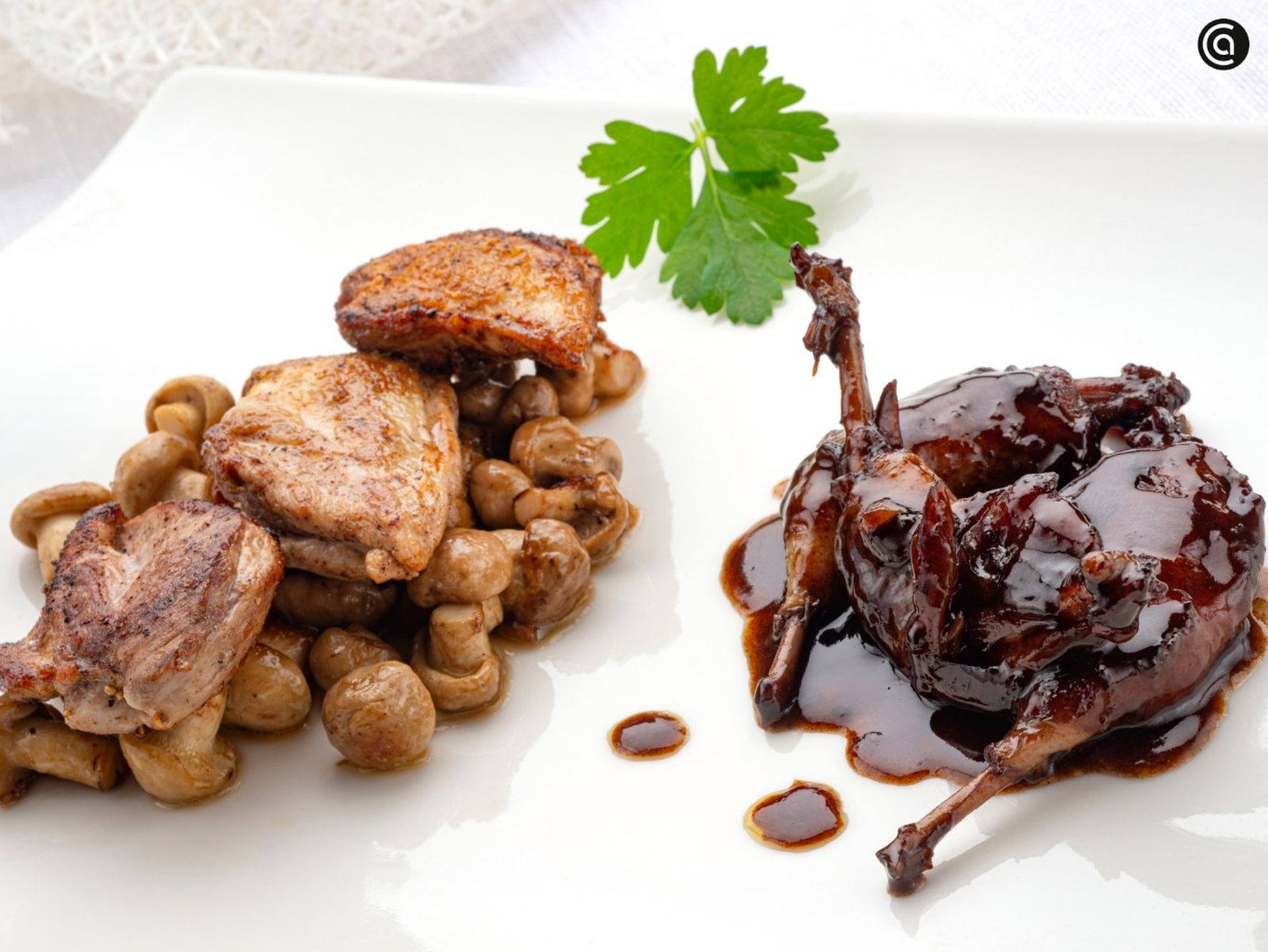 Codornices con setas de primavera, receta de Joseba Arguiñano