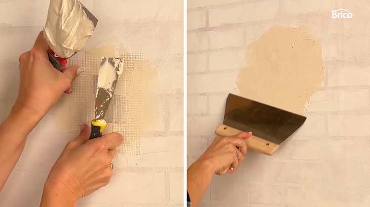 Método 2: reforzar con una malla y tapar el agujero