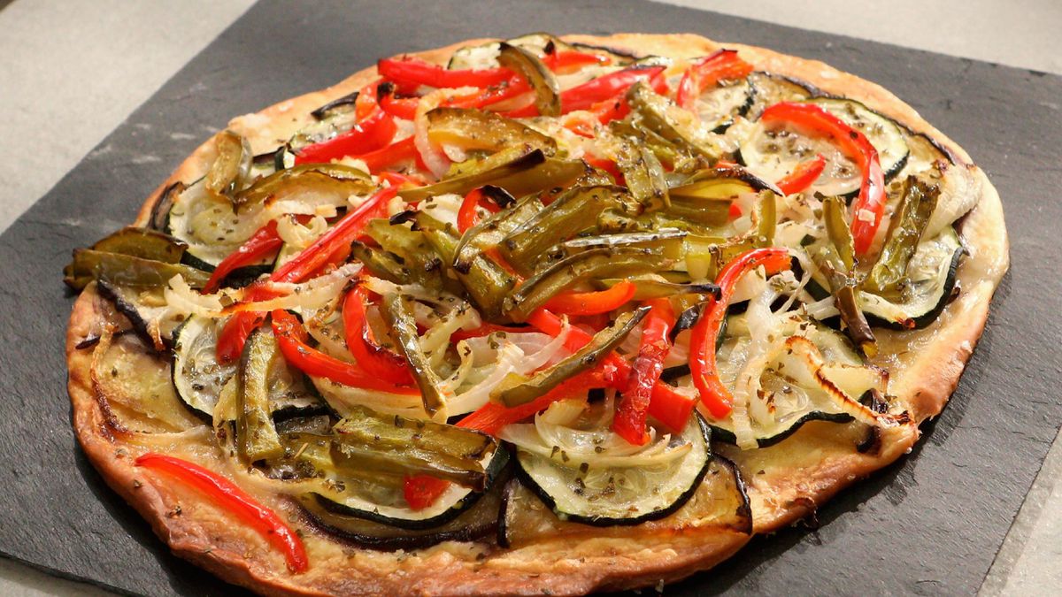 Coca de verduras