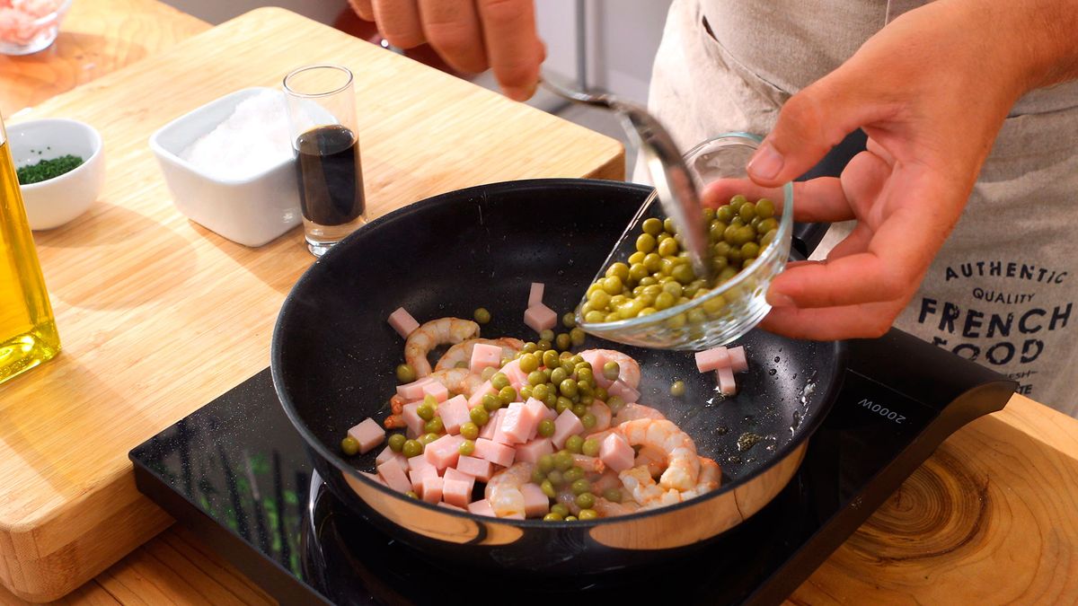 Arroz tres delicias   Paso 3