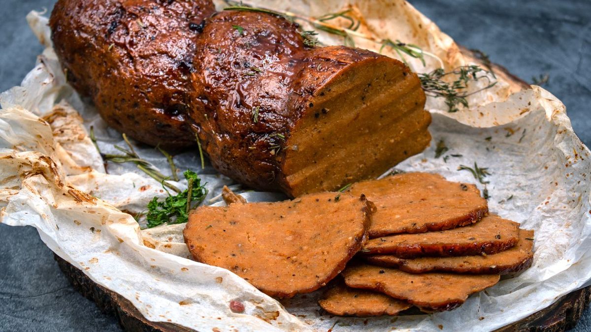 Seitán asado en el horno