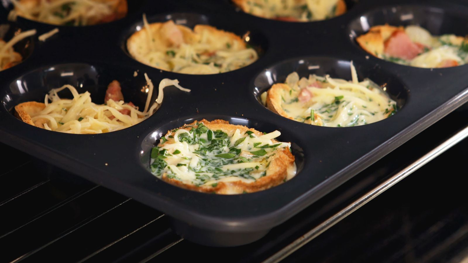 Receta de mini quiches con pan de molde paso 6 Receta de mini quiches con pan de molde paso 6