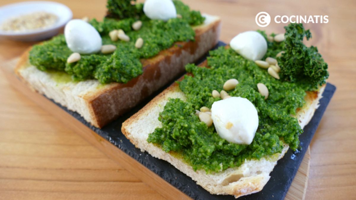CTIS0421 receta tostada de pesto kale paso 5