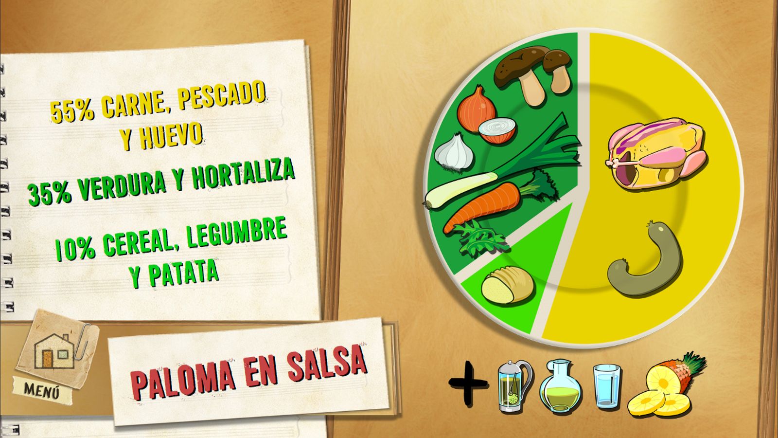 6051 1 Paloma en salsa plato 6051 1 Paloma en salsa plato