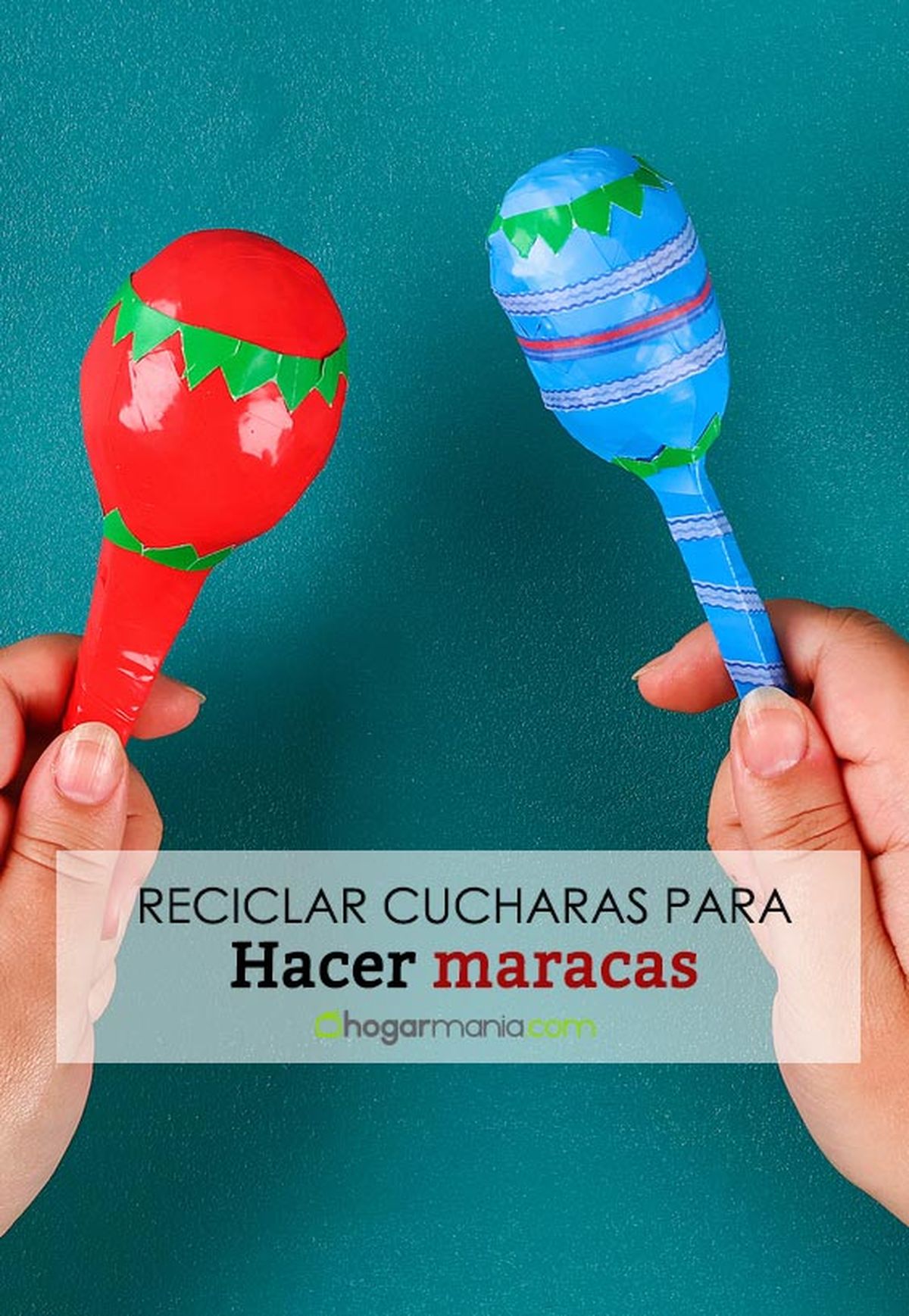 como hacer maracas con cucharas de plastico PIN