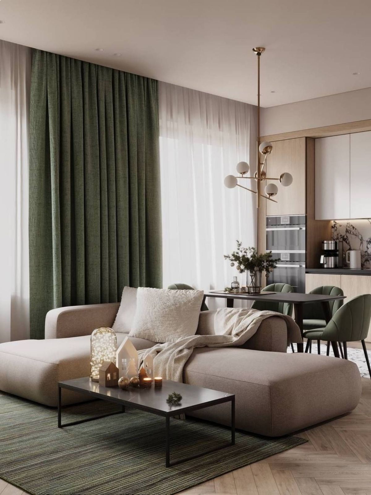 Estilo nórdico con textiles naturales: lino y algodón en tonos suaves y luminosos.