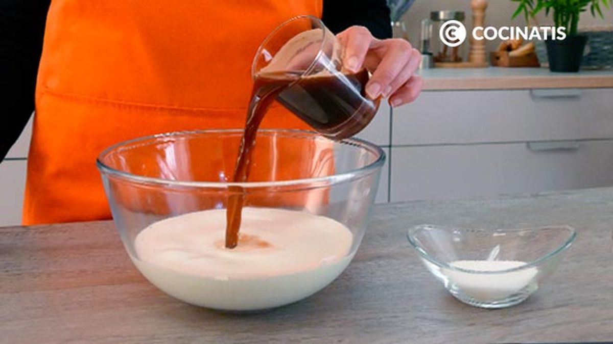 Receta de panna cotta o panacotta de café, receta italiana  paso 2