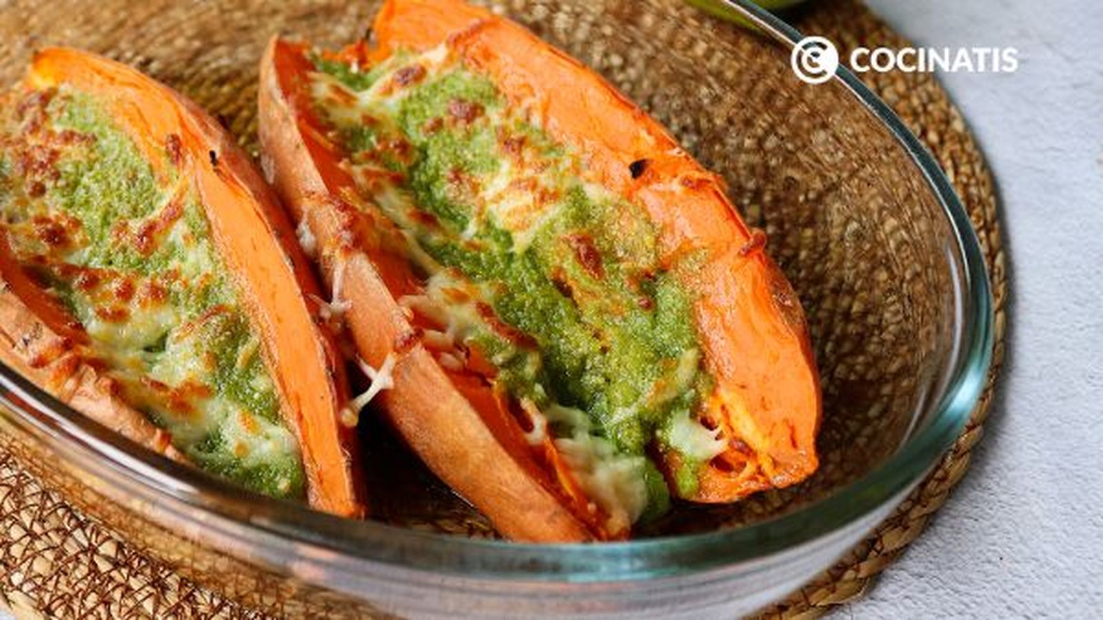 receta boniatos asados rellenos de pesto paso 4 receta boniatos asados rellenos de pesto paso 4