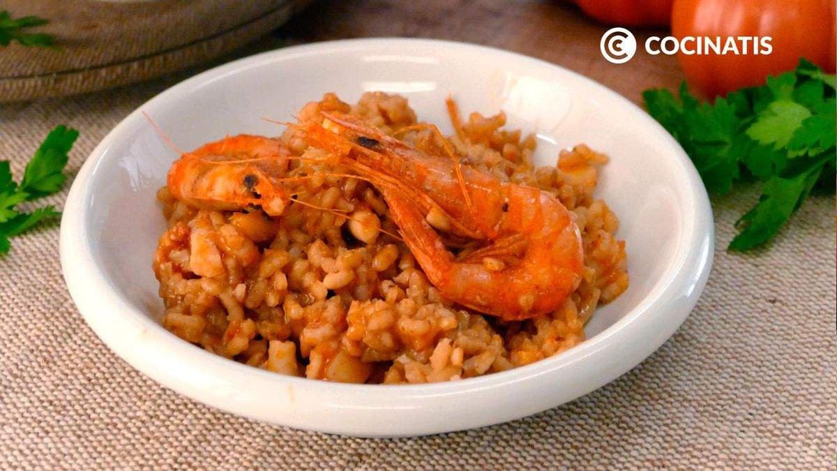 Receta de arroz con sepia o jibia y gambas  paso 7
