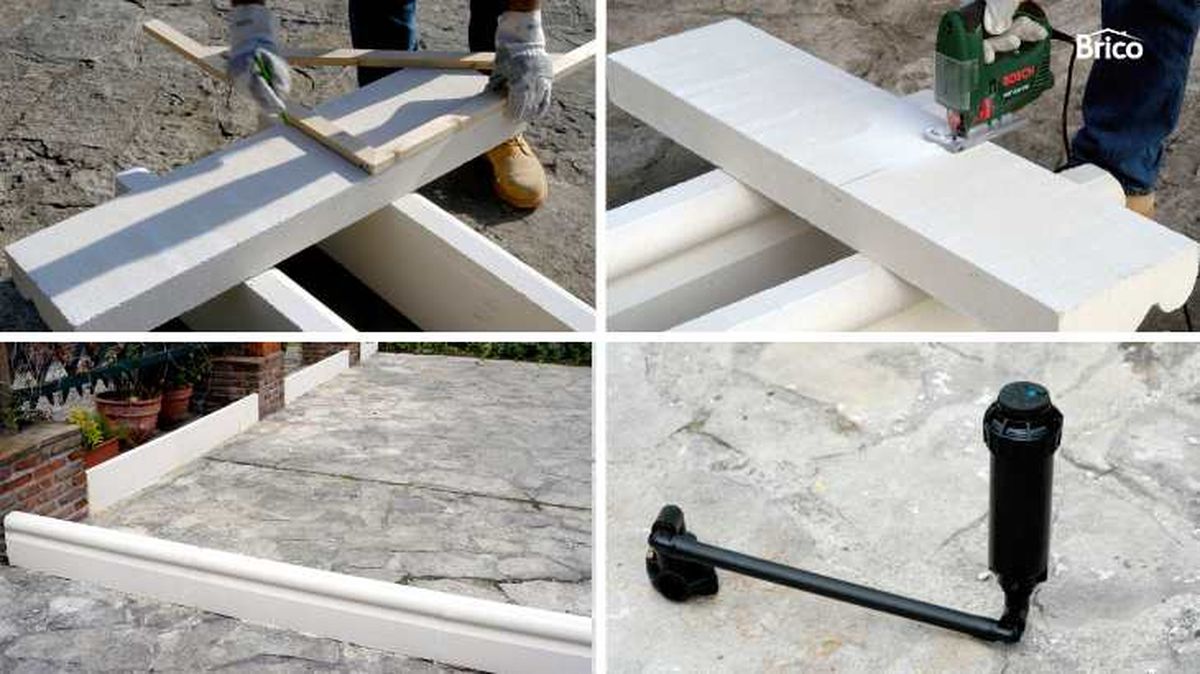 Adaptar y fijar los bordillos que delimitan el jardín