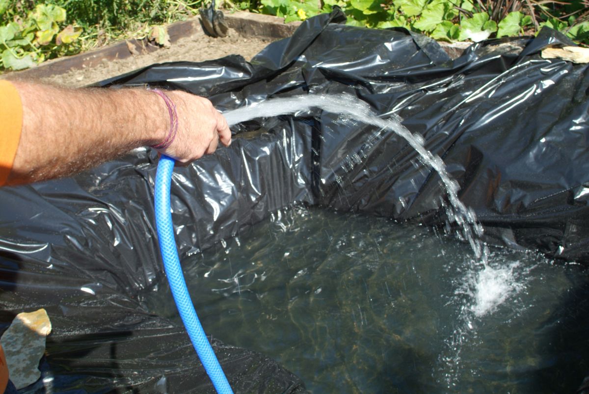 Cómo hacer un estanque para el jardín paso 4