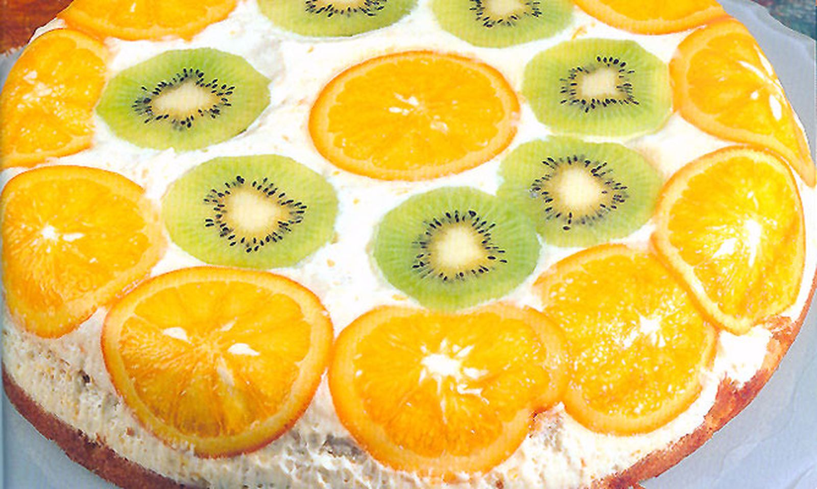 tarta naranja kiwi eva arguinano crema pastelera