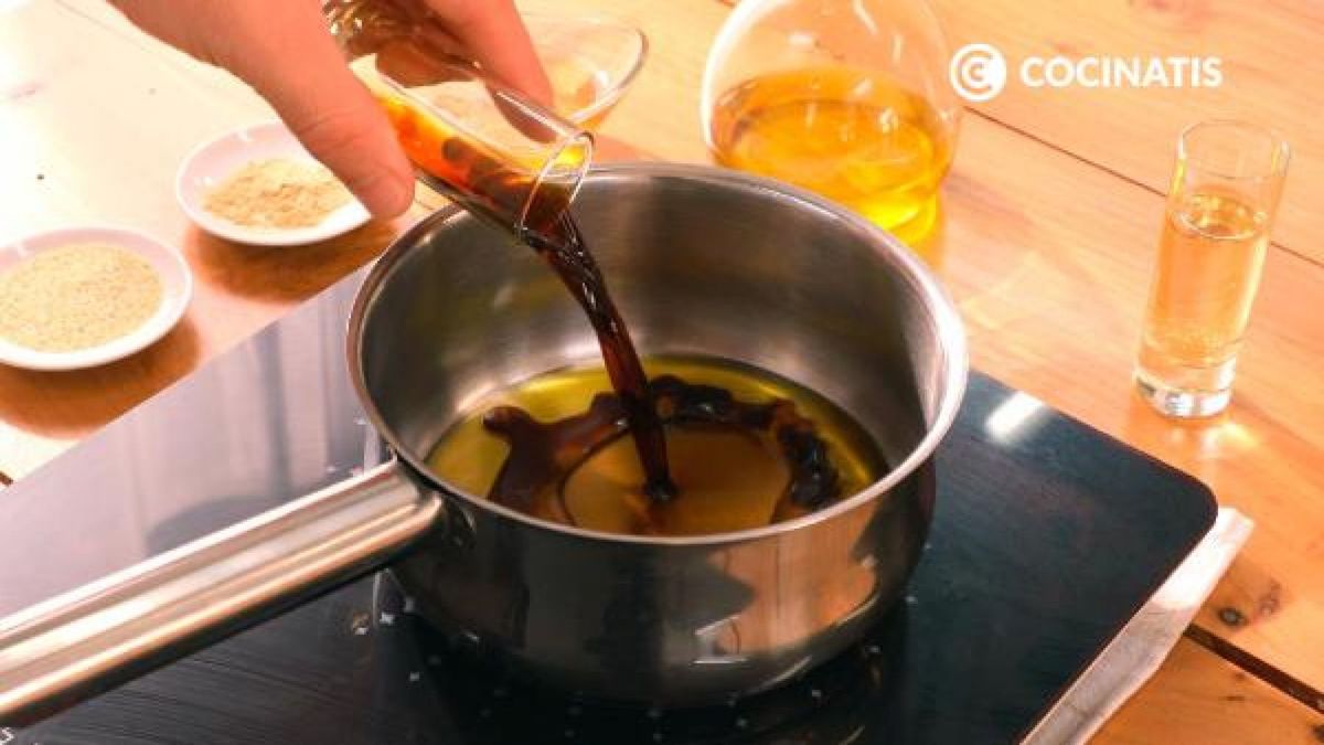 Salmón teriyaki paso 1