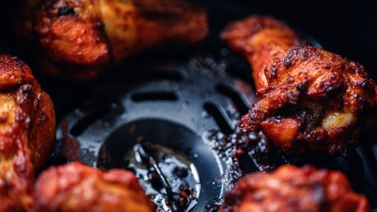 Alitas de pollo en freidora de aire