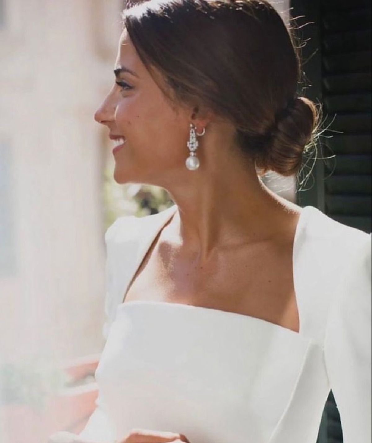 Pendientes con perla para novia