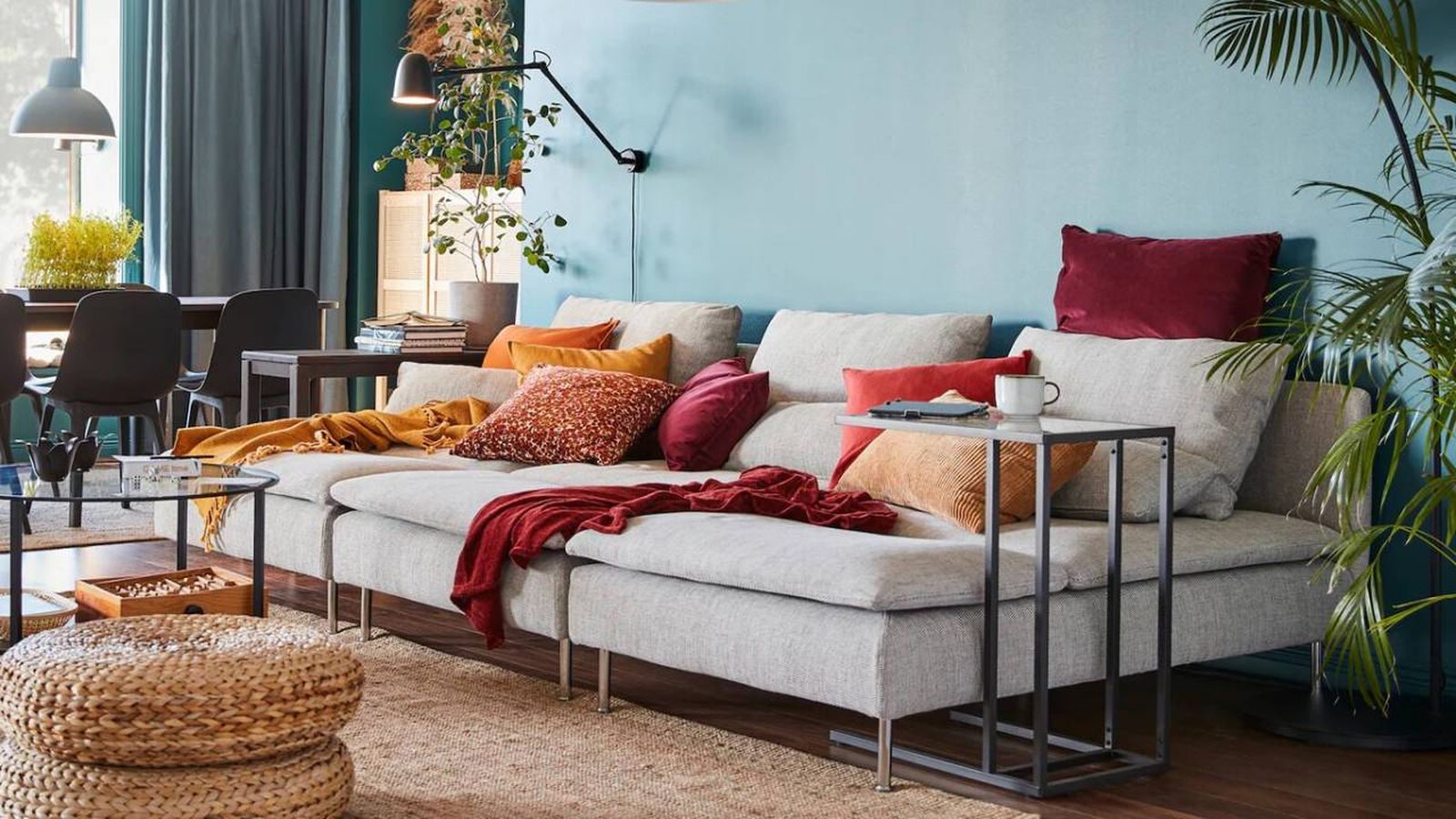 Salón moderno decorado con muebles de Ikea.