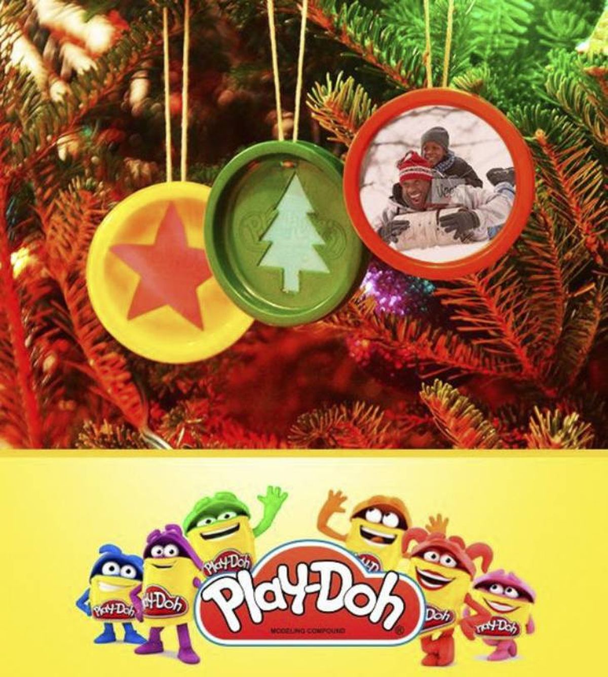 adornos arbol navidad botes play doh pinterest