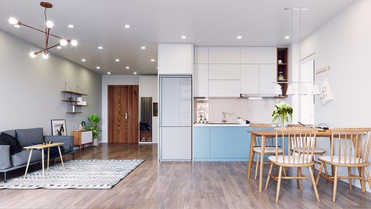 como decorar cocina blanca abierta salon