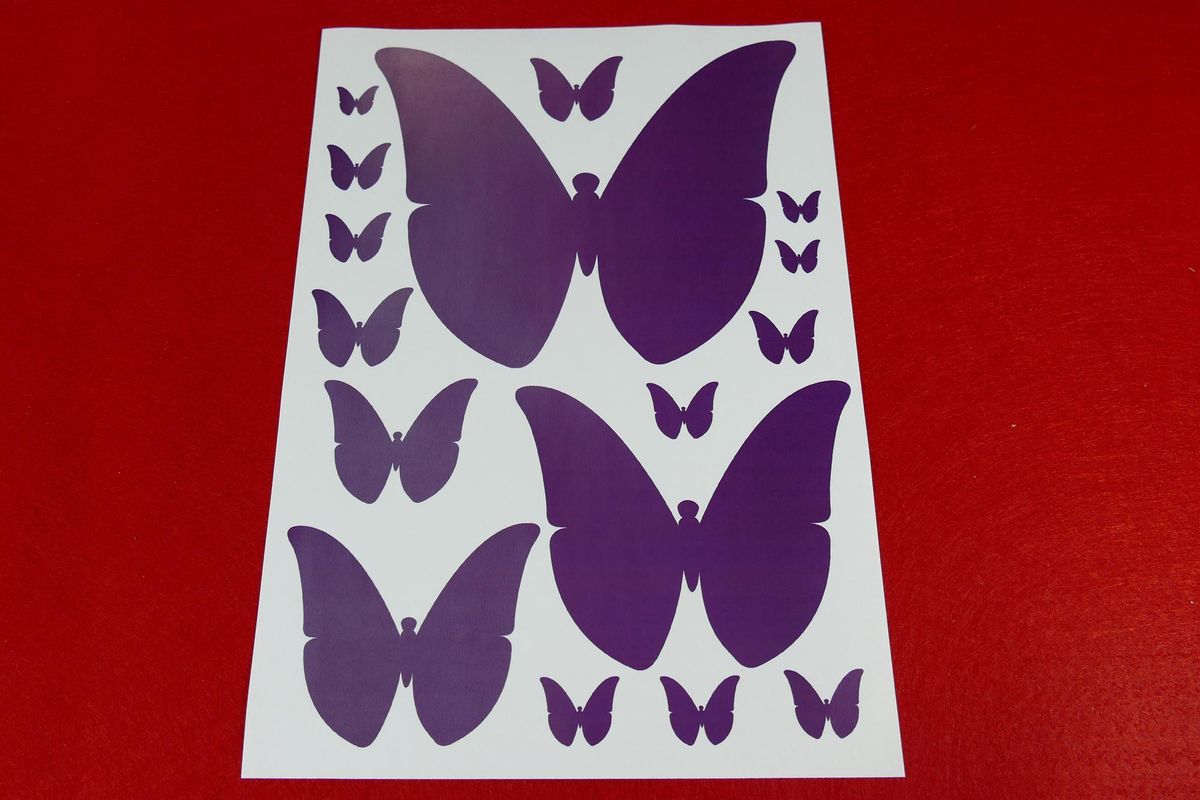 Mariposas para decorar la pared paso 1