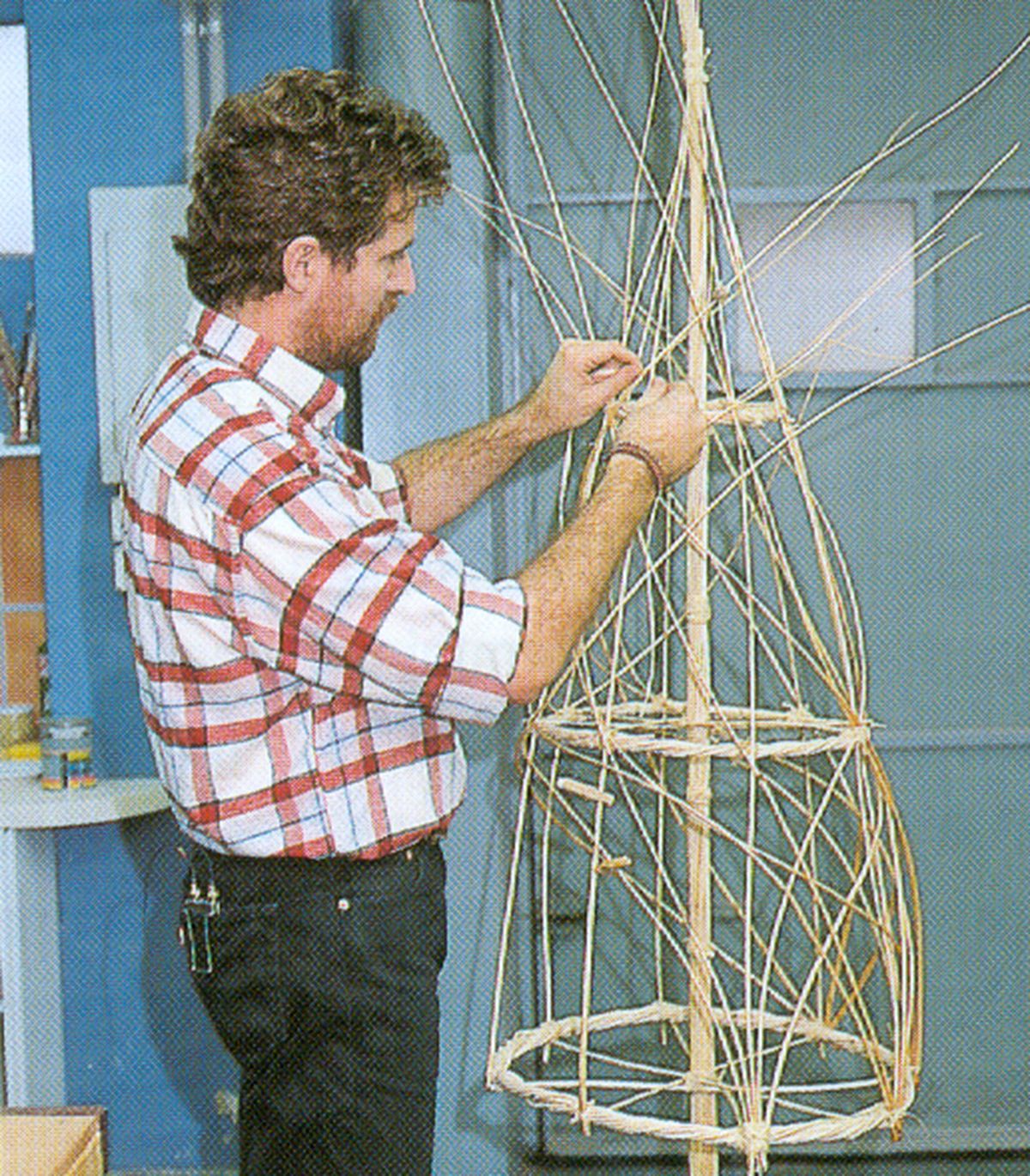 Árbol de Navidad de mimbre paso 8