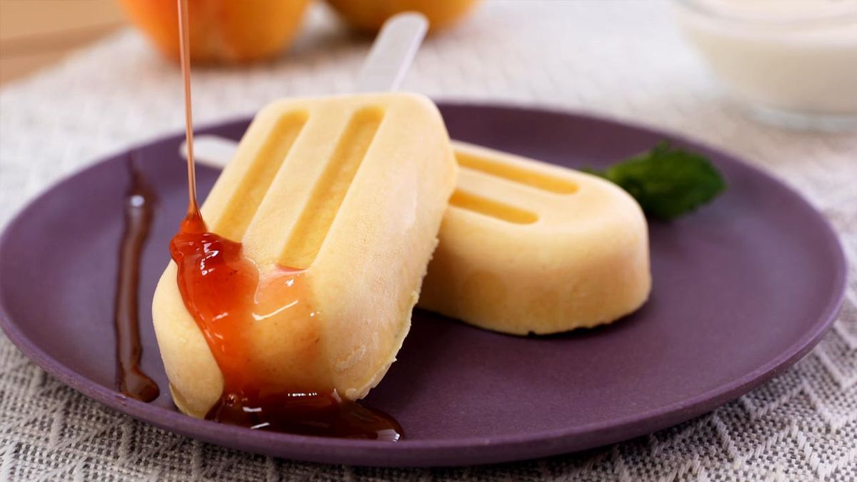 Receta de polos de melocotón y yogur natural  paso 6