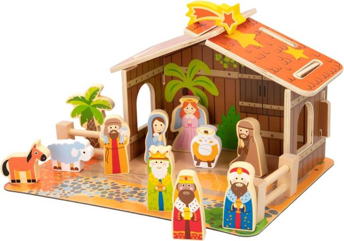 belen navidad infantil madera