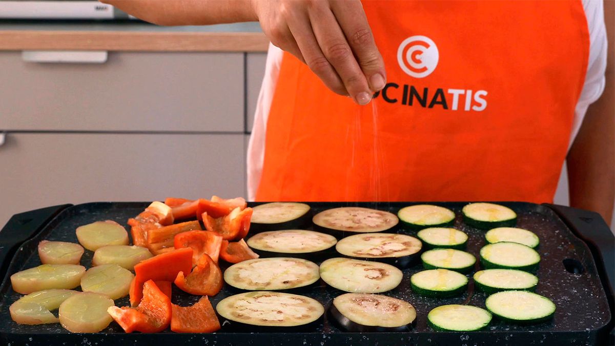 Receta de milhojas de bacalao gratinado con verduras  paso 4