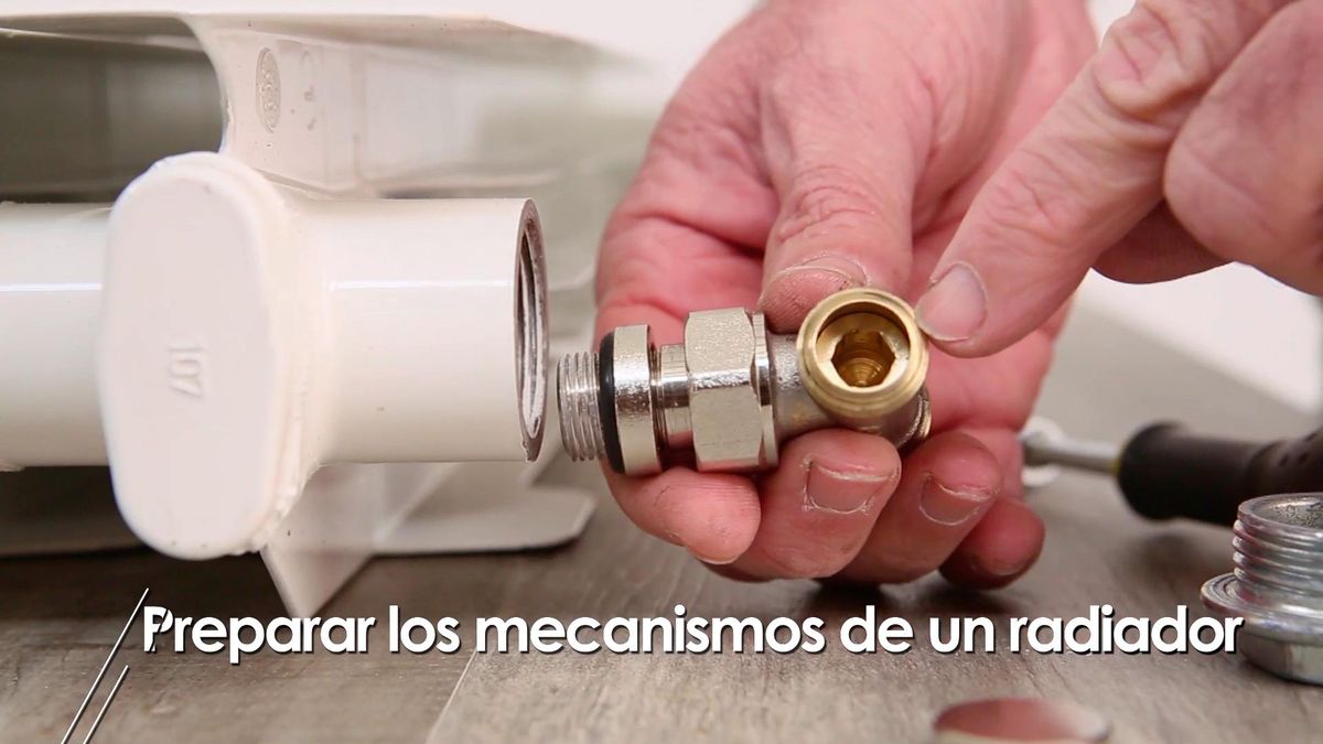 Colocar los mecanismos de un radiador paso 2