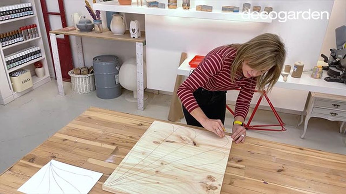 como hacer cuadro madera pared paso 3