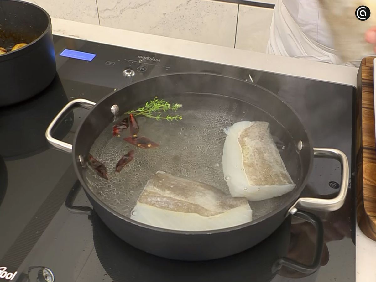 Bacalao con setas y cebollitas glaseadas con soja - paso 3