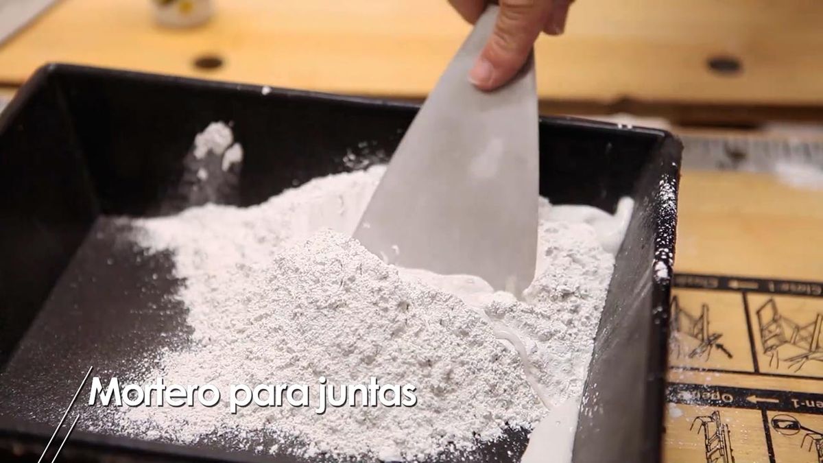 Mortero para juntas paso 2