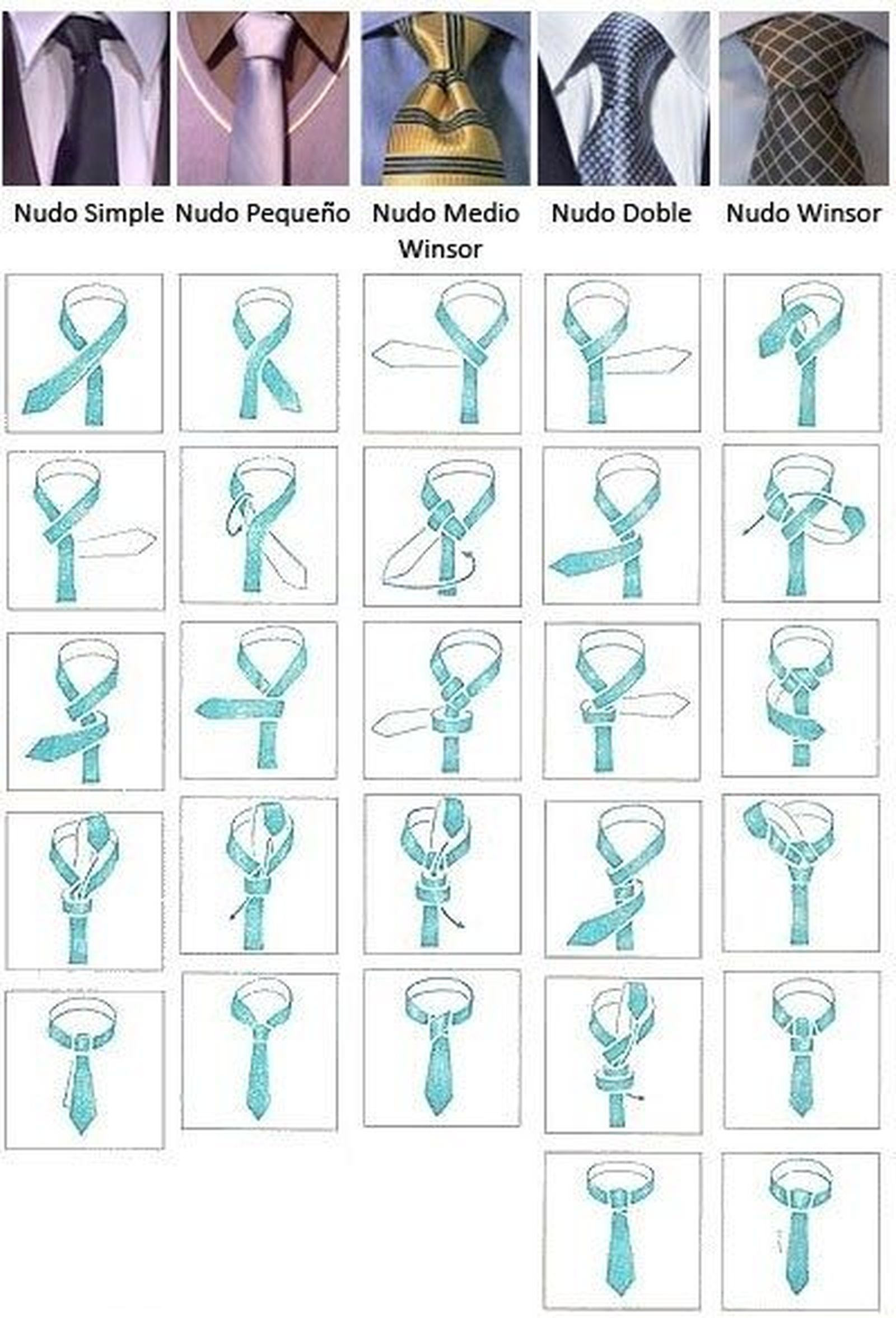 Nudos de corbata más utilizados Nudos de corbata más utilizados