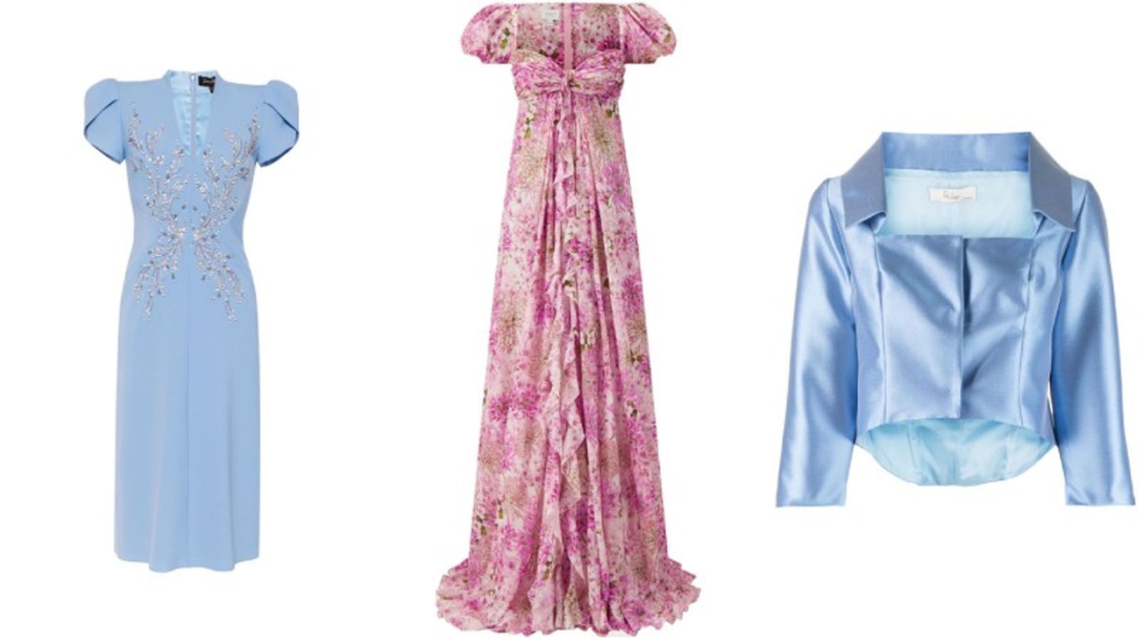 Diseños de Jenny Packham, Giambattista Valli y Fely Campo / Fotos: Farfetch
