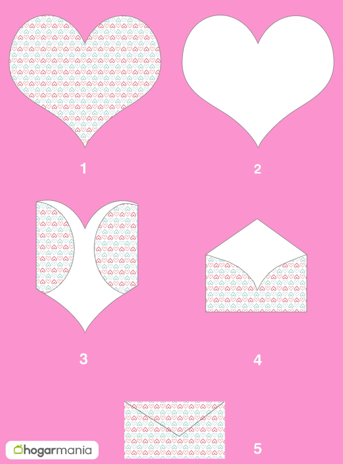 Hacer un sobre con un corazón para San Valentín   paso a paso