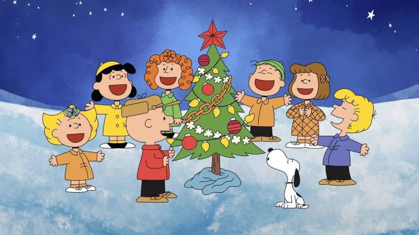 Snoopy participa en un concurso de decoración navideña con su caseta de perro.