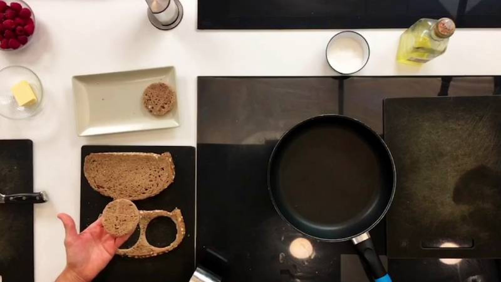 Ingredientes de la receta de lomo de cerdo al foie con crema de frambuesas Ingredientes de la receta de lomo de cerdo al foie con crema de frambuesas