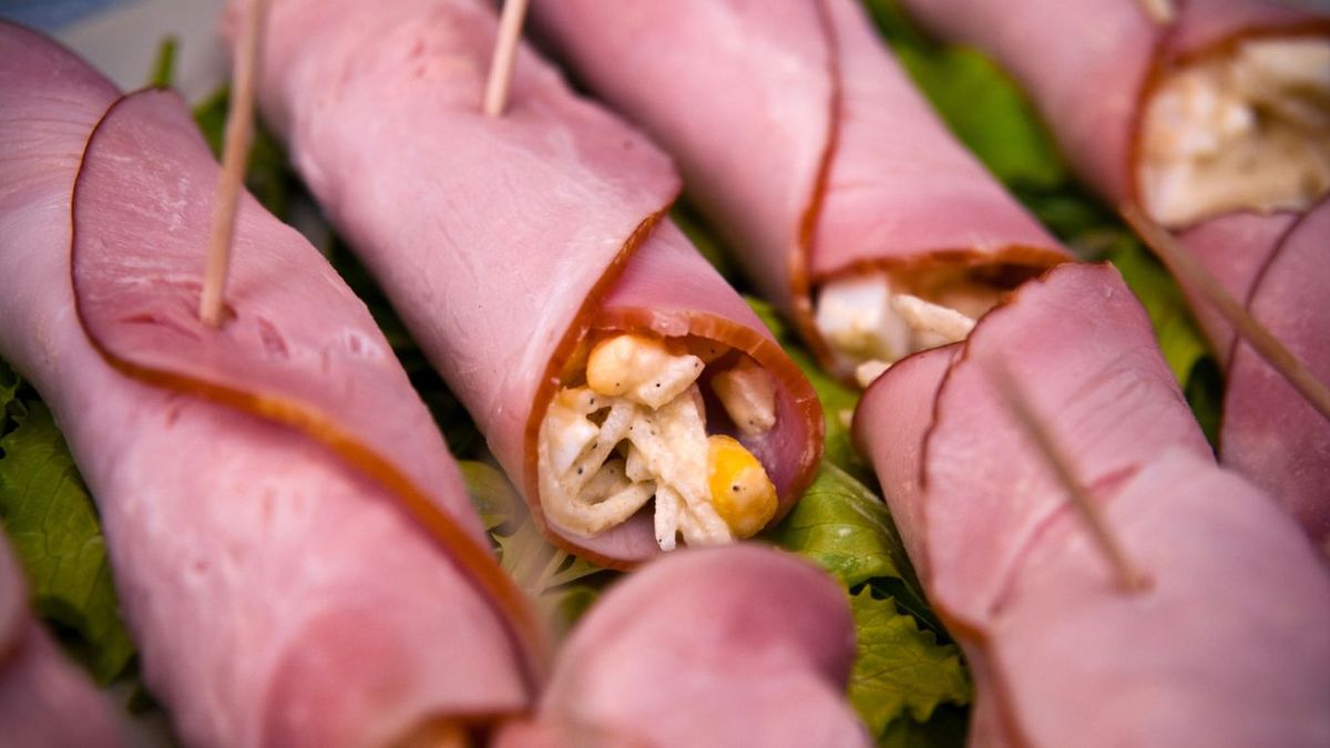 Rollitos de jamón cocido