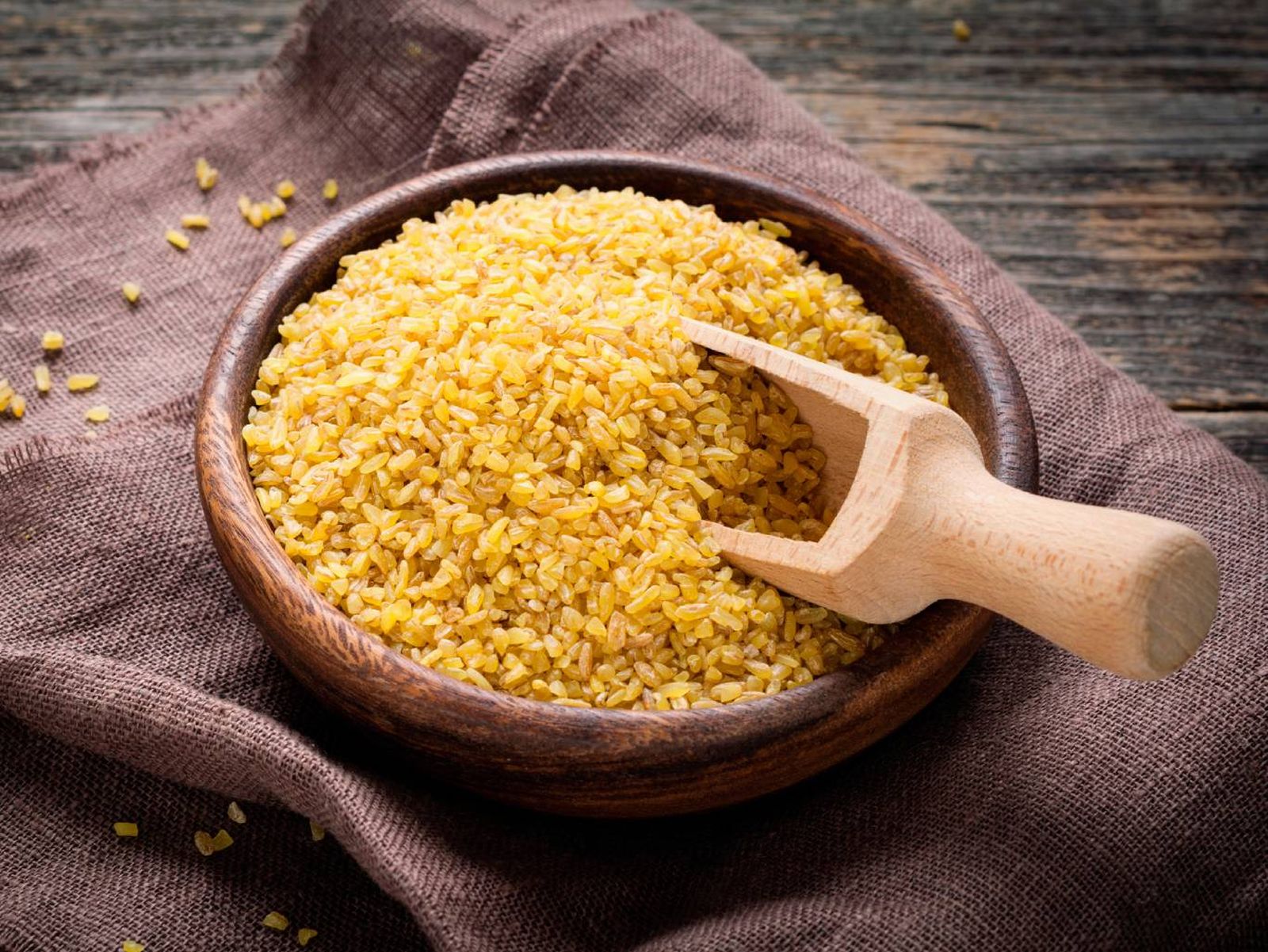 El bulgur puede ser fino, medio y grueso según el grado de molienda El bulgur puede ser fino, medio y grueso según el grado de molienda