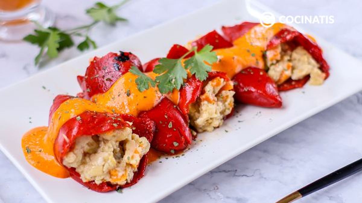 receta pimientos rellenos veganos paso 6